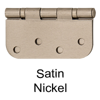 Satin Nickel | Rounded Corner Hinge